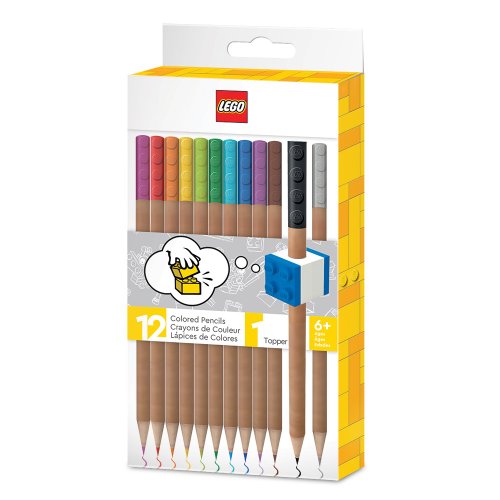 LEGO樂高LED燈系列／文具系列 LEGO 樂高積木彩色鉛筆(12色)-包裝隨機
