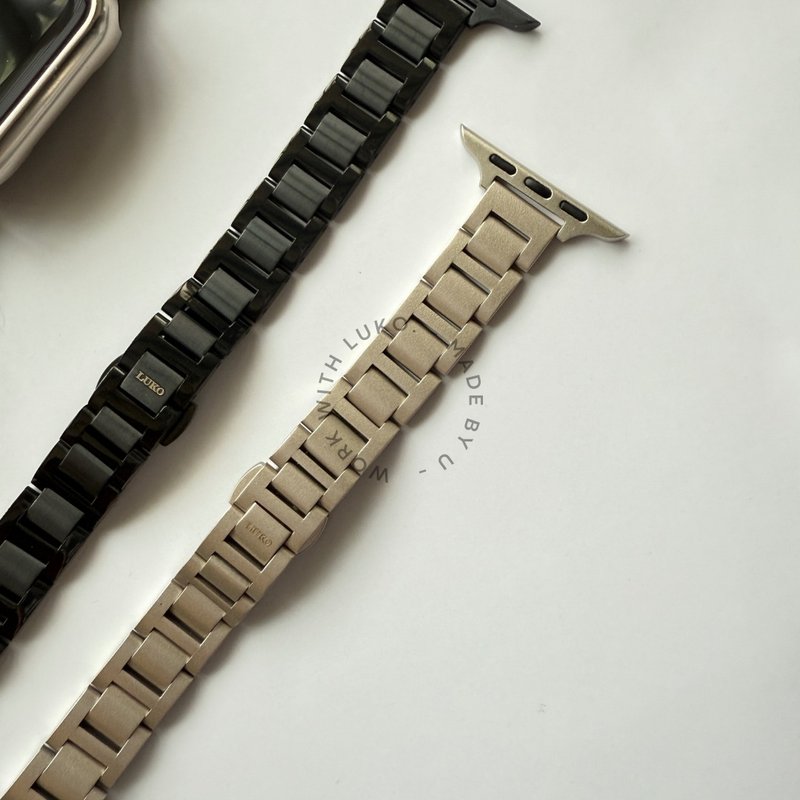 Apple Watch | Classic Checkered Stainless Steel Slim Band - Watchbands - Stainless Steel 