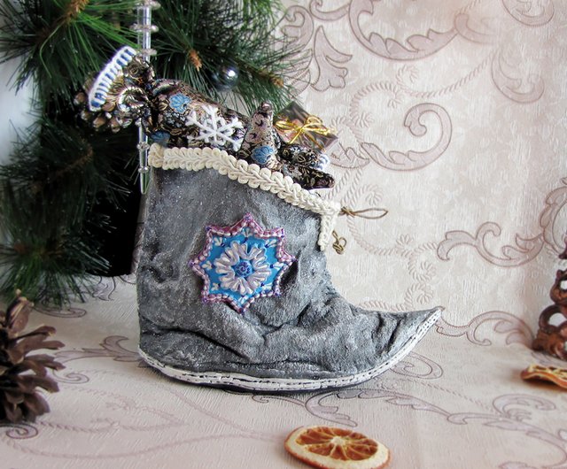 Santa Boots,Christmas stocking,Advent set, Elf boots,European