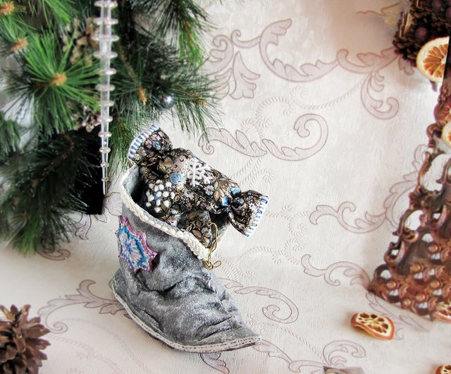 Santa Boots,Christmas stocking,Advent set, Elf boots,European