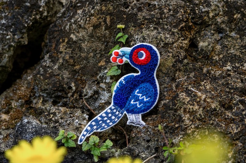 刺繡貼紙【台灣帝雉】立體刺繡 DND - 貼紙 - 其他人造纖維 