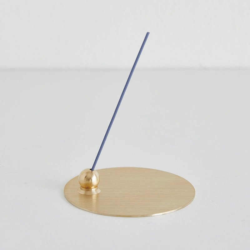 Brass Incense Holder for Sticks Round, Modern Incense Burner Holder - ของวางตกแต่ง - โลหะ สีทอง