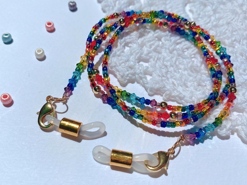 Mystery - Rainbow Paradise Mask Chain Glasses Chain - Lanyards & Straps - Plastic Multicolor