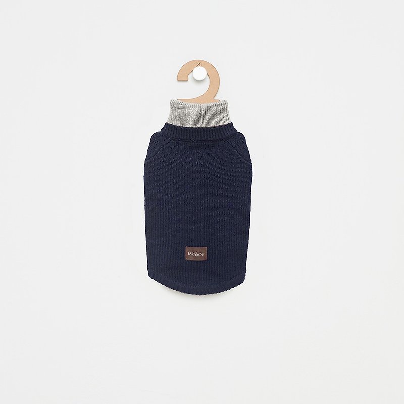 [Tail and me] pet clothes fake two sweater dark blue gray - Clothing & Accessories - Other Man-Made Fibers Blue