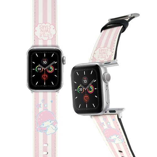 i-Smart SANRIO-Apple Watch-皮革錶帶-條紋LITTLE TWIN STARS