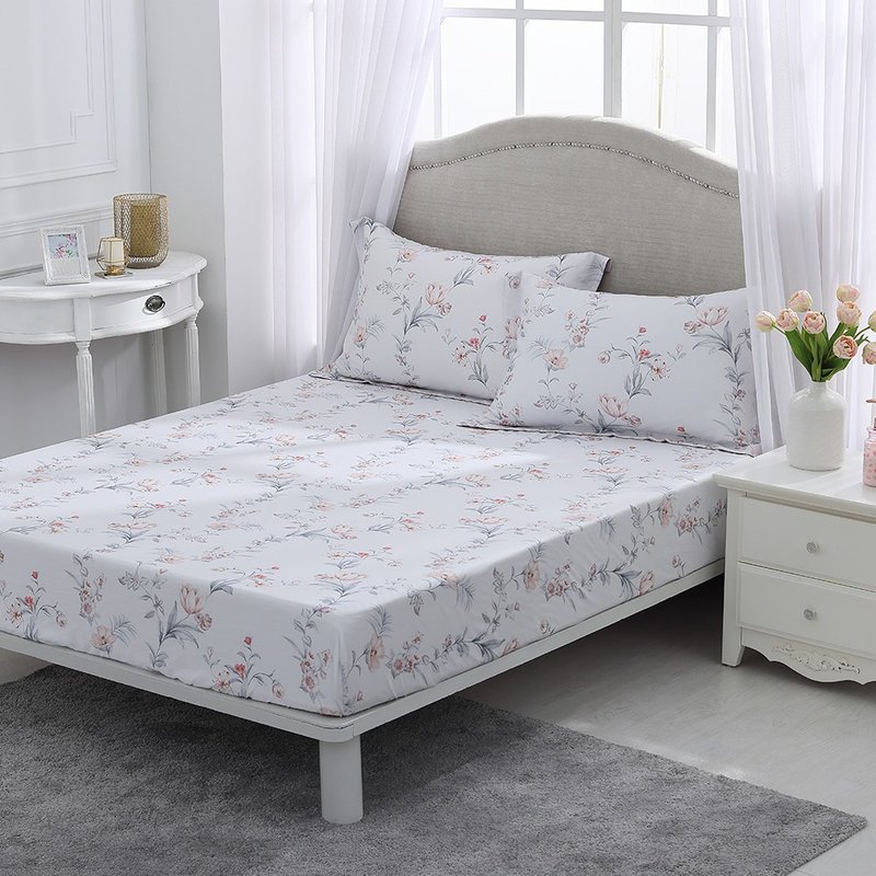 Hongyu 400 Woven Tencel Bed Bag Pillow Case Set Mary (Single/Double/XL/Extra Large) - เครื่องนอน - วัสดุอื่นๆ ขาว