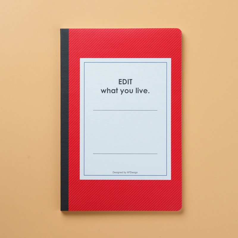 Stop-look-listen thinking notebook A5 (red) - สมุดบันทึก/สมุดปฏิทิน - กระดาษ สีแดง