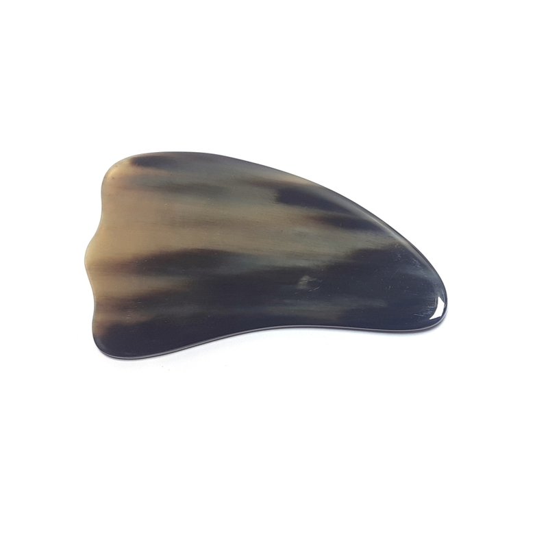 Gua Sha Tool Facial Head Body Massage Scraper Handmade of Natural Buffalo Horn - 臉部按摩/清潔工具 - 環保材質 咖啡色