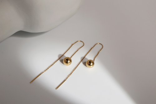 Miestilo 【SALE換季出清】光年之外。垂墜白鋼耳環