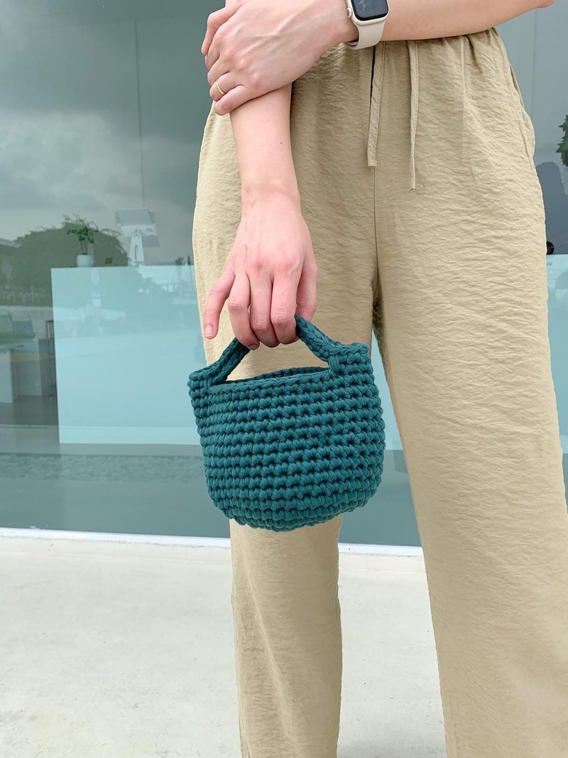 Crochet t-shirt yarn : Baby pop - Handbags & Totes - Polyester Green