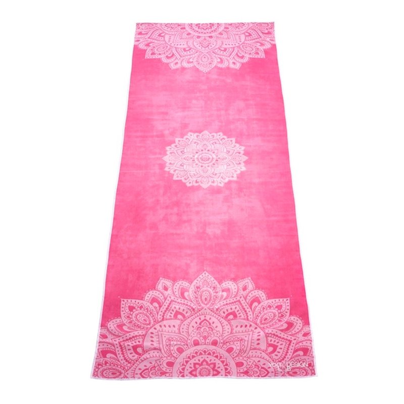 【Yoga Design Lab】Yoga Mat Towel 瑜珈舖巾 - Mandala Rose - 運動配件 - 其他材質 粉紅色