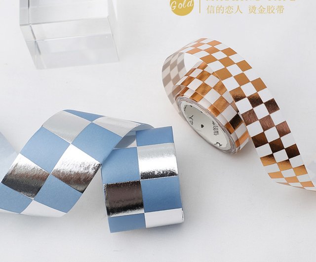 信的戀人手帳和紙膠帶方眼格四色燙金四色創意簡約手賬裝飾素材 設計館notefor 信的戀人 紙膠帶 Pinkoi