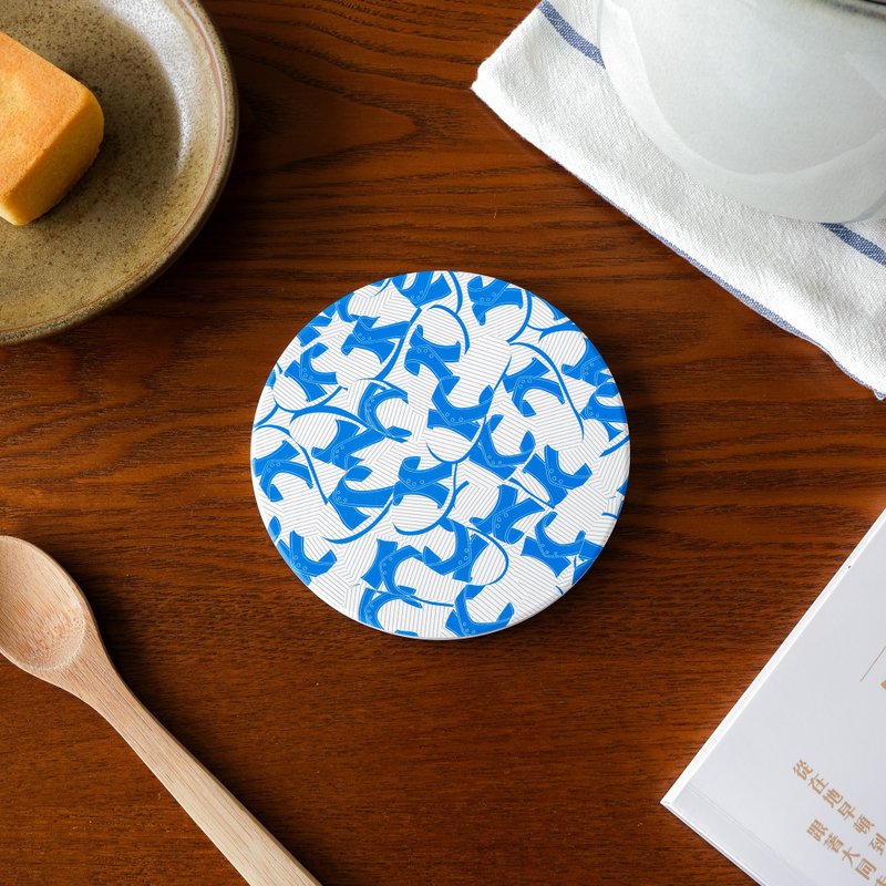 【錦源興】藍白拖陶瓷吸水杯墊 l 底部防滑 鶯歌陶瓷製 禮物 新居 - 杯墊 - 陶 多色