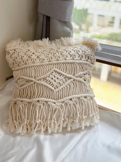 Cheese Doughnut Handicraft macrame 法式編織 咕𠱸 / 抱枕套 *現貨特賣*