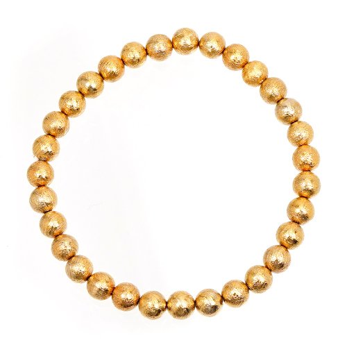 正佳珠寶 Gemsrich Jewelry 【正佳珠寶】天鐵 頂級金黃天鐵隕石 5.8-6.3mm 天鐵鎳鐵隕石手珠
