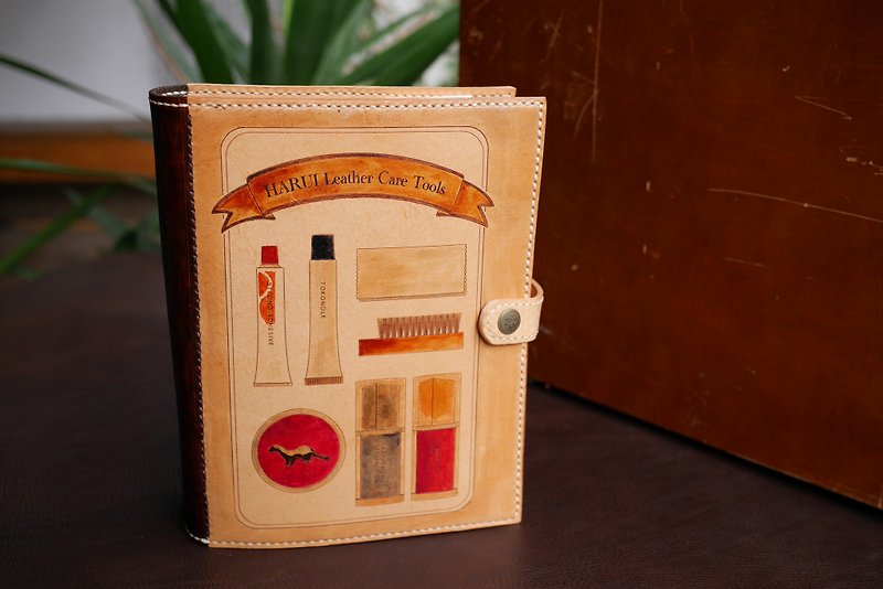 [Spring Pig Tool Book] Harui Leather Care Tools - อื่นๆ - หนังแท้ สีส้ม