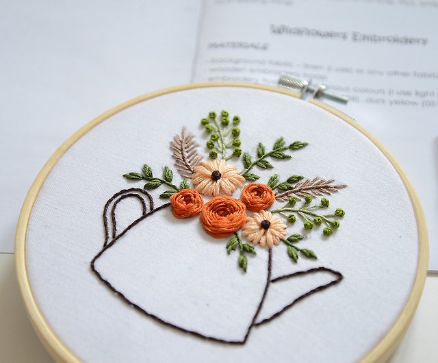 Modern Floral Embroidery Pattern PDF Flower Embroidery Hand