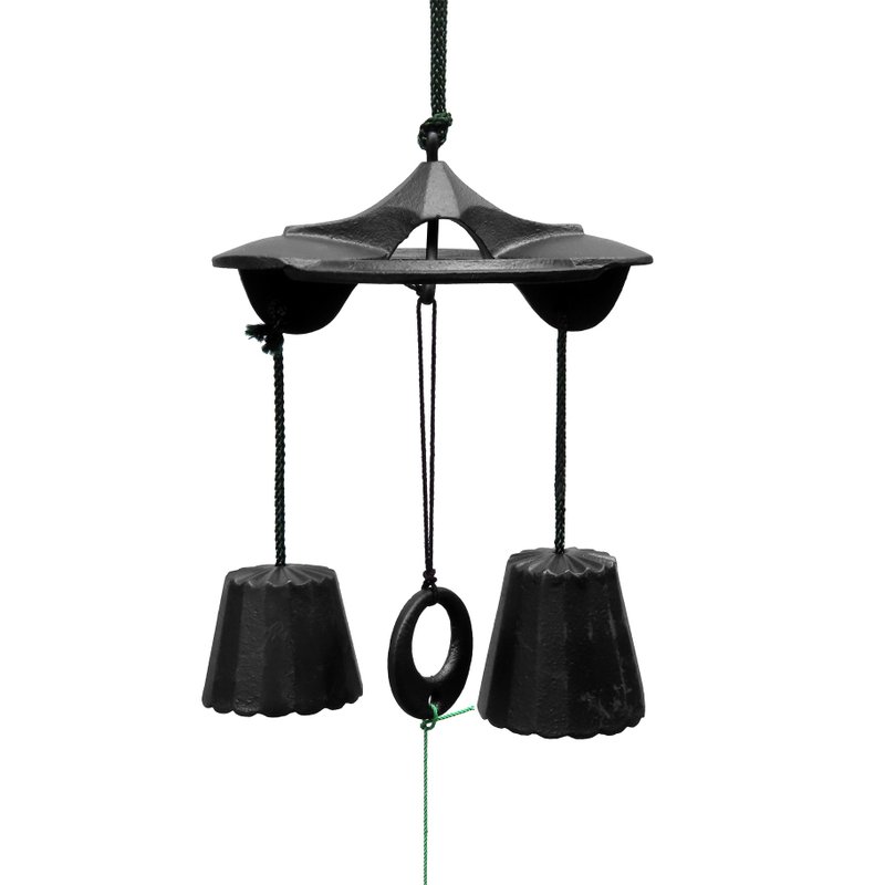 南部鐵器 雙重的風鈴 日本製 - 擺飾/家飾品 - 其他金屬 黑色
