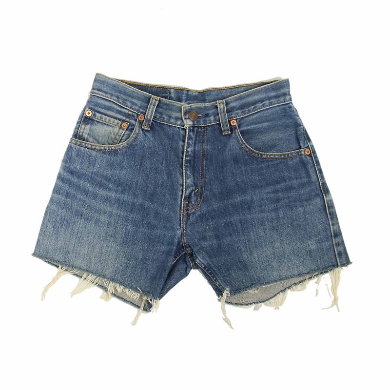 Tsubasa.Y vintage house blue levis001, denim shorts, tannin shorts - กางเกงขายาว - วัสดุอื่นๆ 
