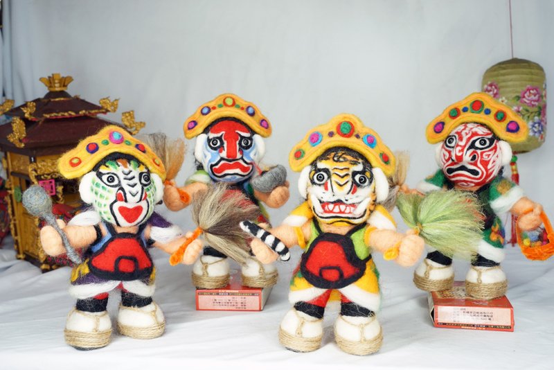 [Eight Generals-Four Seasons Great God] Wool Felt God General-Height 20cm - Stuffed Dolls & Figurines - Wool Orange