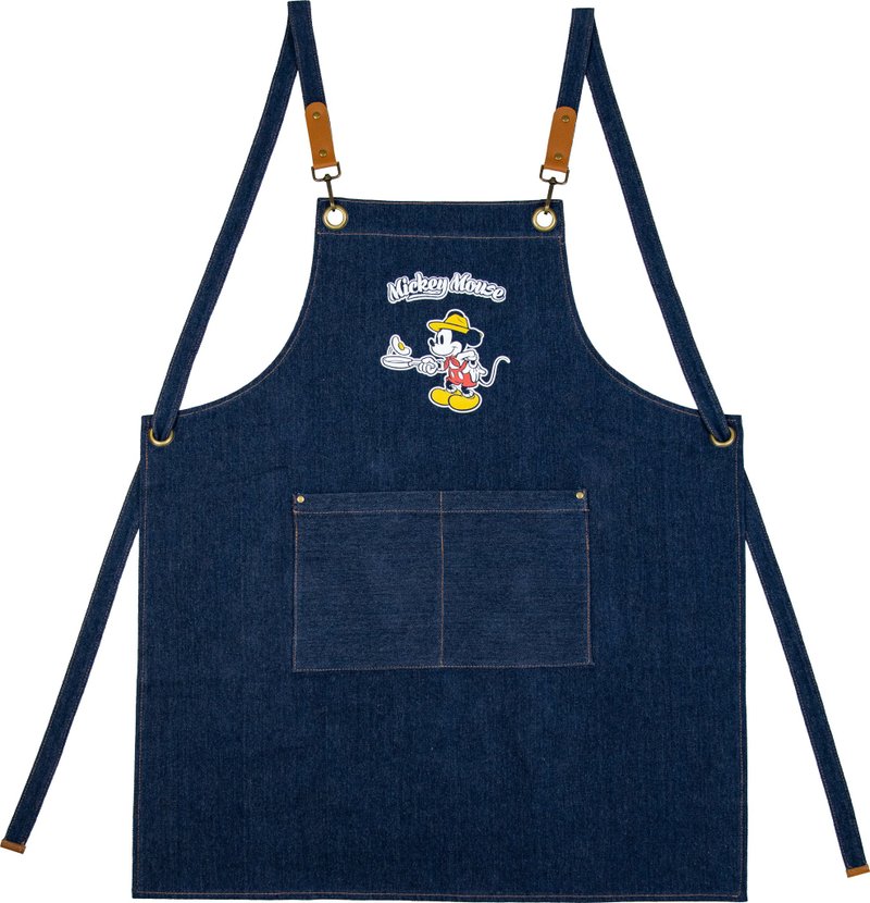 Disney Micky Mouse Apron - ผ้ากันเปื้อน - หนังแท้ สีน้ำเงิน