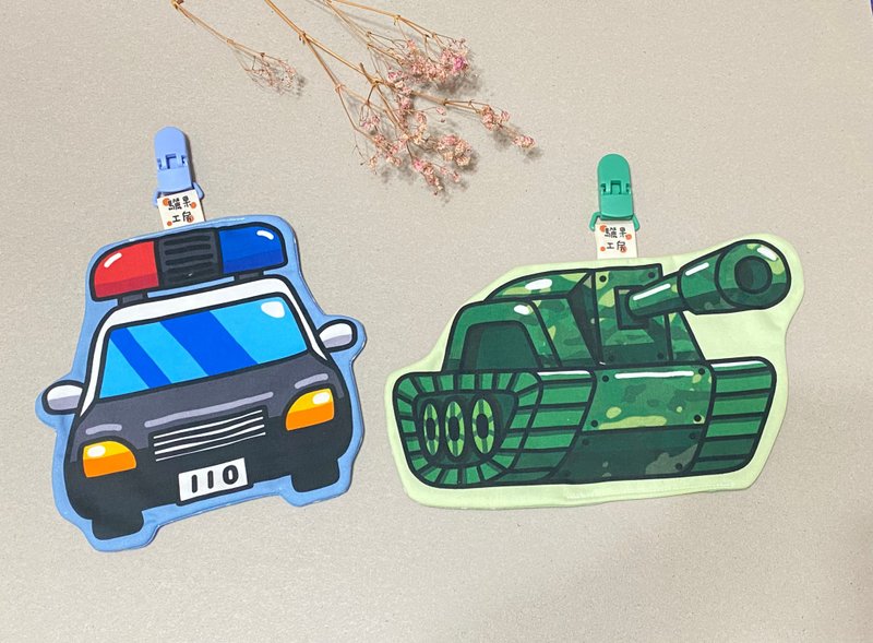 Car Series | Modeling Handkerchiefs | Police Cars | Chariots - ผ้ากันเปื้อน - ผ้าฝ้าย/ผ้าลินิน หลากหลายสี