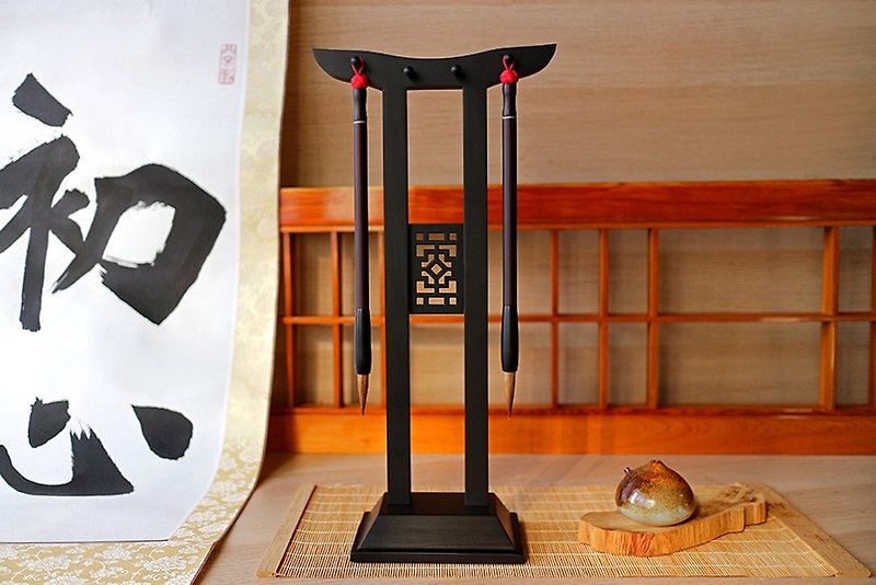 [Ancient Incense Like Clouds] Official Hat Pen Holder - Antique Incense Height 39cm - Stationery Supplies Series - Other Writing Utensils - Wood Black