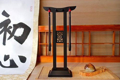 中華筆莊 — 文房四寶 文創禮品 【古香如雲】官帽筆架-古香 高39公分-文房用品系列