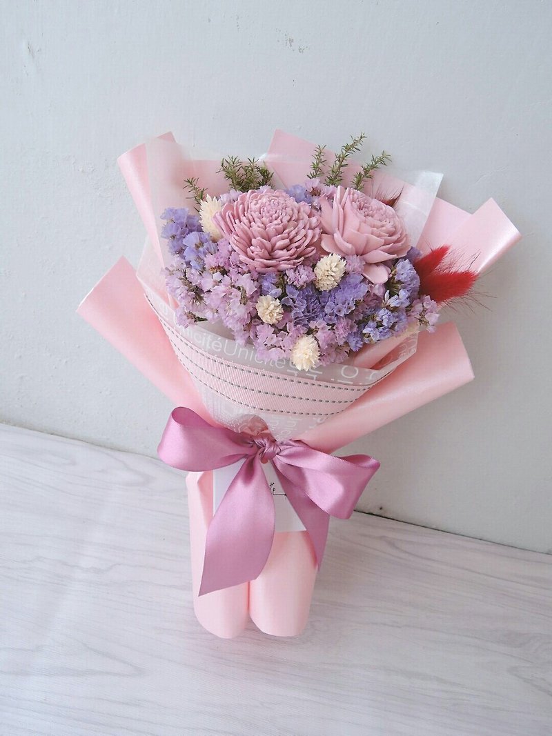 JY.flower Jie Yuhua [fancy] romantic bouquet of pink roses and dried - Plants - Plants & Flowers Pink
