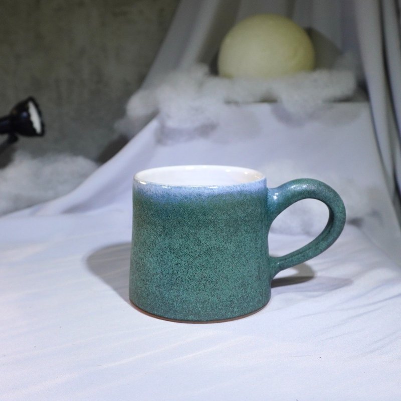 葵綠小山形杯-約200ml,茶杯,馬克杯,水杯,咖啡杯 - 咖啡杯/馬克杯 - 陶 綠色