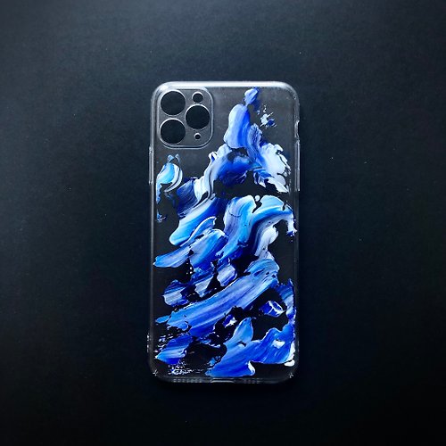 Frame of Mind x Acrylic 手繪抽象藝術手機殼 | iPhone 11 Pro Max | Blue Sky