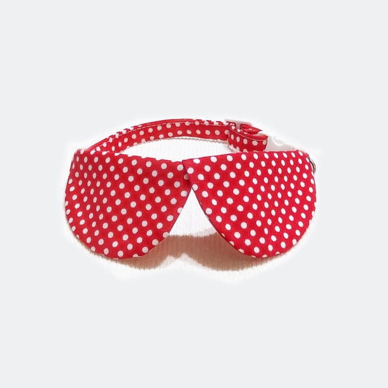Ella Wang Design Peter Pan Collar 寵物 圓領 頸圈 波點 圓點 - 項圈/牽繩 - 棉．麻 紅色
