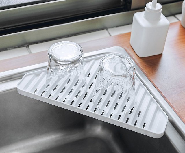 Triangle Dish Drying Rack for Sink Corner - Finding Easy