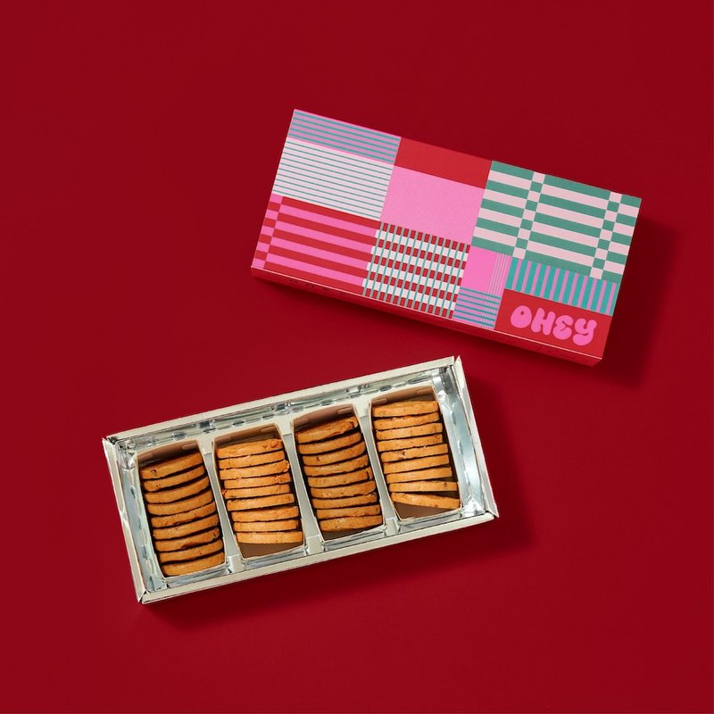 ナッツ＆アーモンド手作りクッキーギフトボックス – 36枚入り | 旧正月ギフト – 紙袋付き - クッキー・焼き菓子 - 食材 ブラウン