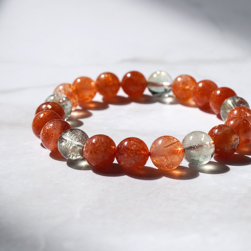 Arusha sun Stone beryl commits Tai Sui positive energy crystal bracelet - สร้อยข้อมือ - คริสตัล สีส้ม