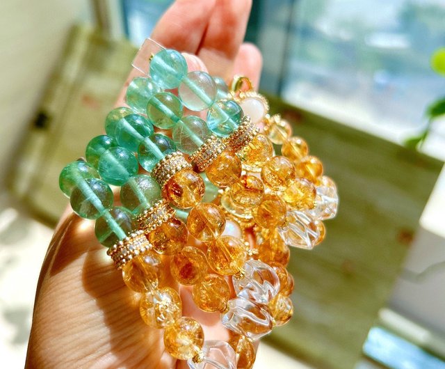 12星座シリーズ 双子座の守護天使 天然水晶ブレスレット