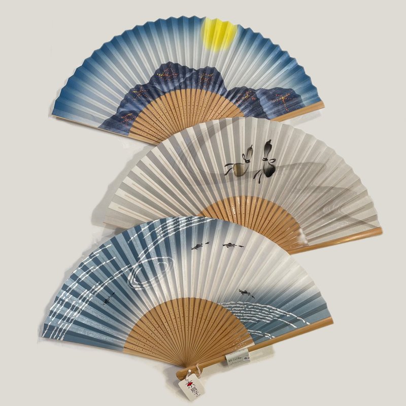 Kyoto Handmade Japanese Paper Fan-Hakusan Series - Fans - Paper 