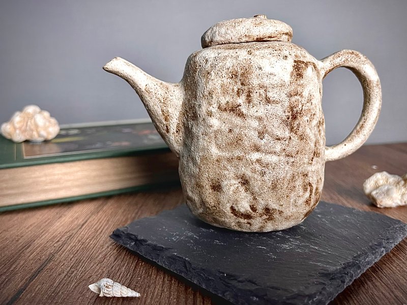 糖霜可可長茶壺 - 茶壺/茶杯/茶具 - 陶 咖啡色