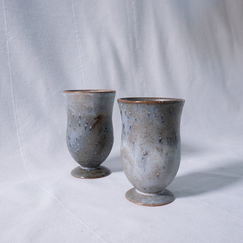 手作り陶器 - 背の高いドランクウォーターカップ - グラス・コップ - 陶器 ブルー