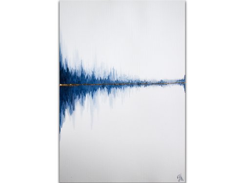 Nadya Ya Art 極簡主義景觀 / 原畫 / 水彩畫 / 藍色景觀 / 客廳 掛畫 / 畫