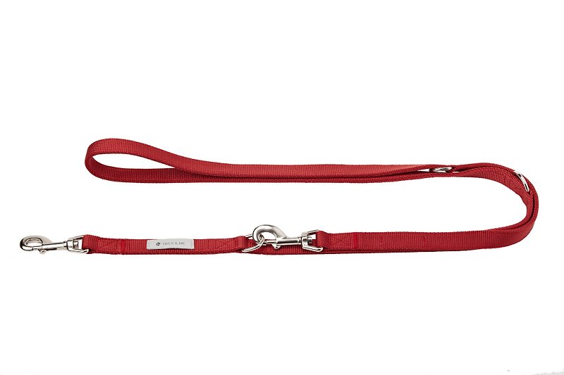 [Tail and Me] Multifunctional Reinforced Corded Wine Red - Collars & Leashes - Nylon Red