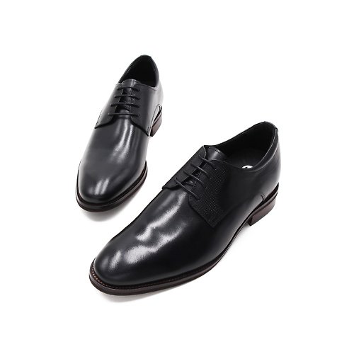 米蘭皮鞋Milano W&M(男)造型紋商務內增高皮鞋 男鞋 - 黑(另有咖)