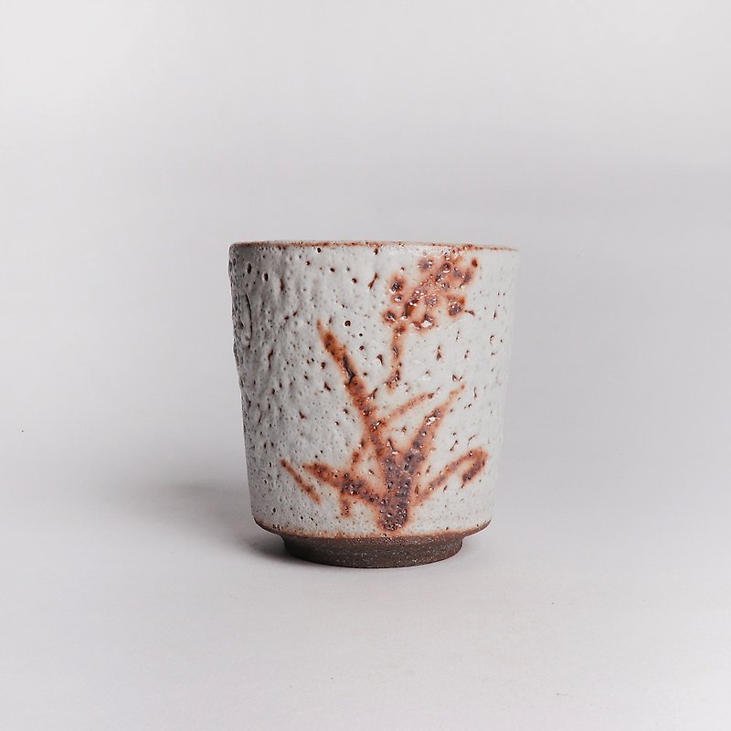 Ming bud kiln l Japanese style Shino-yaki hand-painted Shuishino teacup soup - ถ้วย - ดินเผา หลากหลายสี