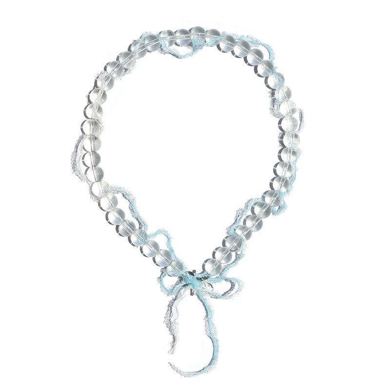 KDNP Lace Bubble Necklace_Blue - 項鍊 - 其他材質 藍色