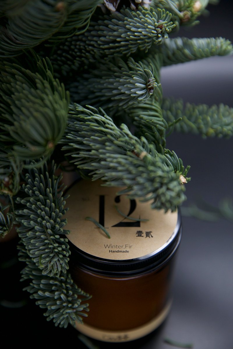 No.12 Winter.Fir Snow Mountain Fir Aromatherapy Candle candleplusco. Good Atmosphere - น้ำหอม - ขี้ผึ้ง 