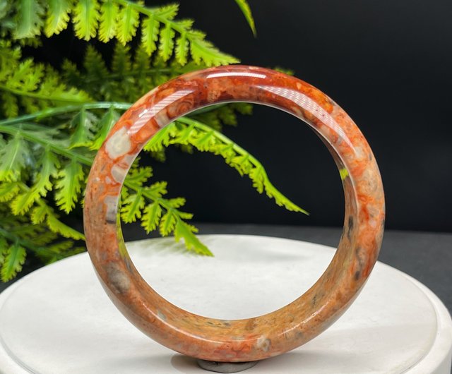 メキシカンクレイジーアゲートブレスレット 62MM 高品質な磁器のような