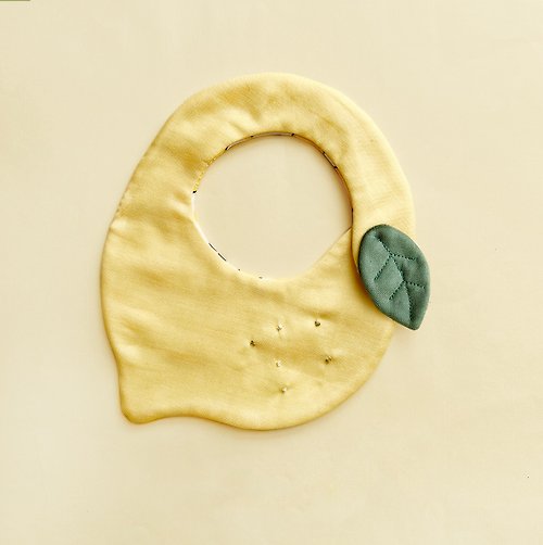 DOMOMO 檸檬 造型雙面圍兜口水巾