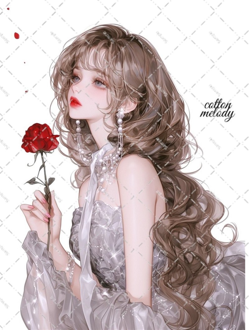 original sticker no.5571 人物ステッカー オリジナルステッカー 人物ステッカー 女の子ステッカー オリジナル人物ステッカー - 貼紙 - 紙 