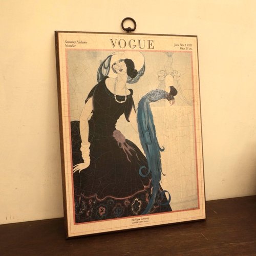 Old things Vogue magazine 1921 June First cover wooden