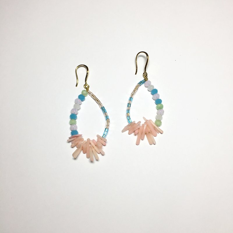 Misty drop jade earrings - Earrings & Clip-ons - Crystal Multicolor